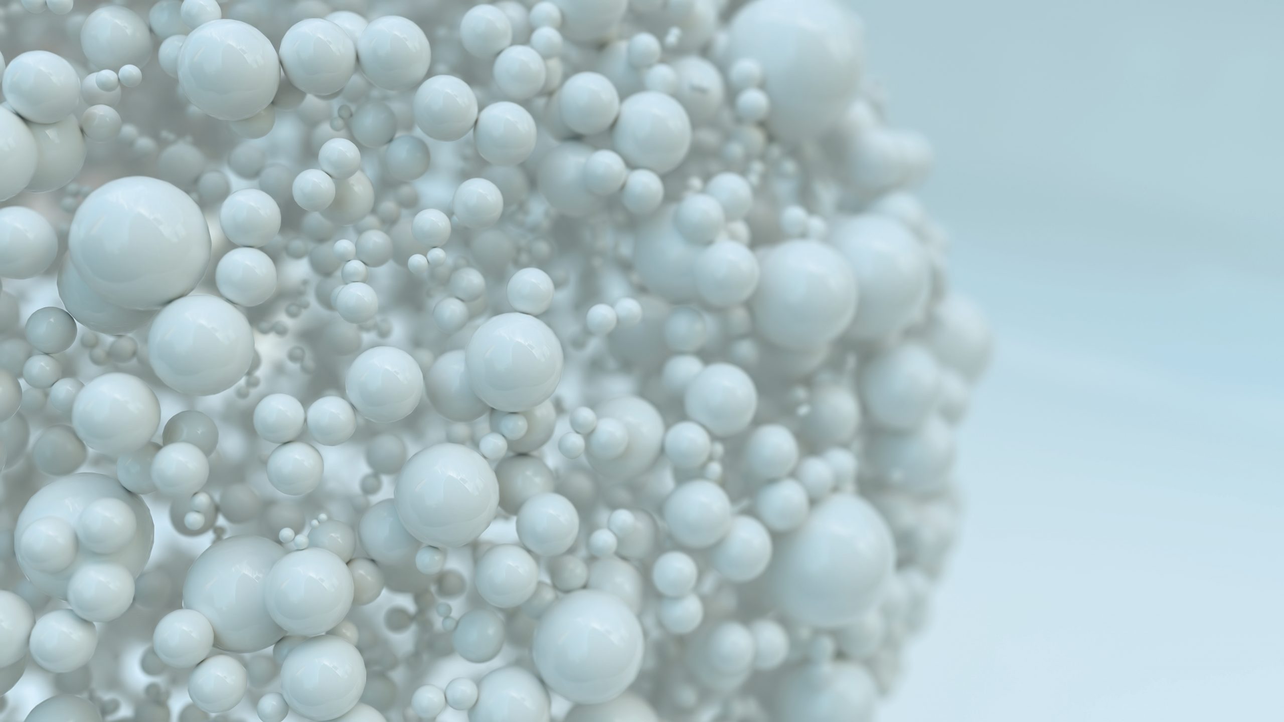 Nanoparticles on white background - 3D Rendering