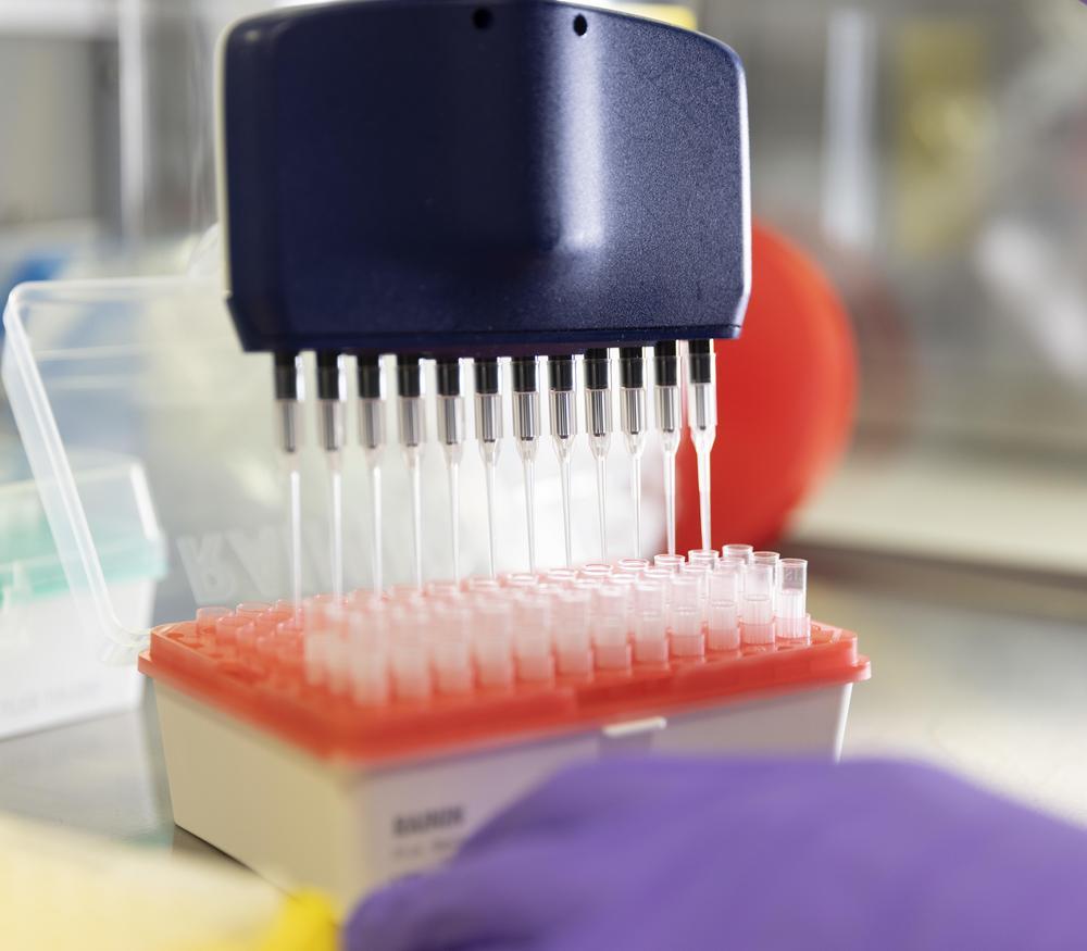 Multiple well-plate in a lab