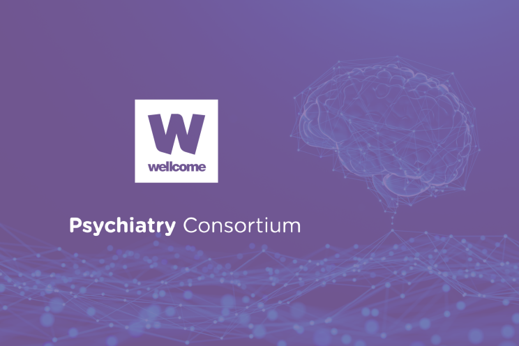 A picture of Wellcome and MDC's logo Psychiatry Consortium explaining the programme helps enable early and robust target validation research for mental health drug discovery.
